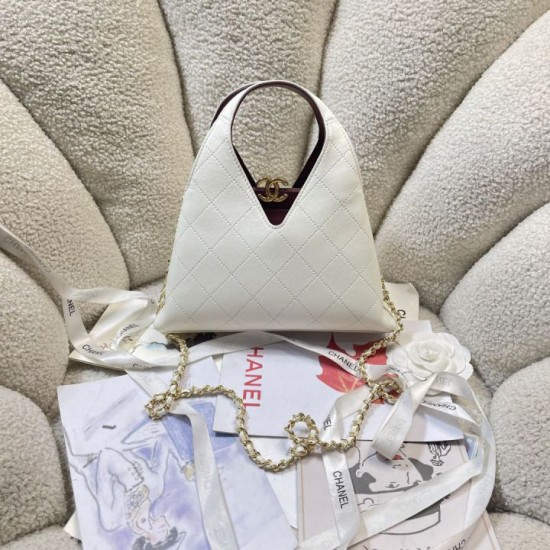 Replica di lusso Borsa shopping Chanel 26A AS6392 bianca Apertura a forma V Replica perfetta Borsa shopping Chanel 26A AS6392 bianca Apertura a forma V Imitazione Falsa