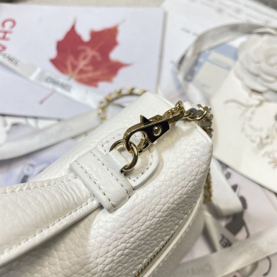 Replica perfetta Borsa Chanel AS5347 Vanity con catena 23cm Bianco Imitazione Falsa