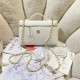 Replica perfetta Borsa Chanel AS5347 Vanity con catena 23cm Bianco Imitazione Falsa