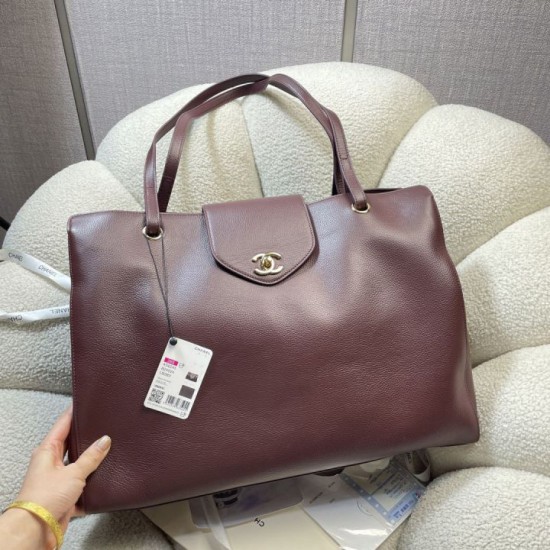 Replica di lusso Borsa tote Chanel AS6245 Super bordeaux Replica perfetta Borsa tote Chanel AS6245 Super bordeaux Imitazione Falsa