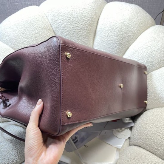 Replica di lusso Borsa tote Chanel AS6245 Super bordeaux Replica perfetta Borsa tote Chanel AS6245 Super bordeaux Imitazione Falsa