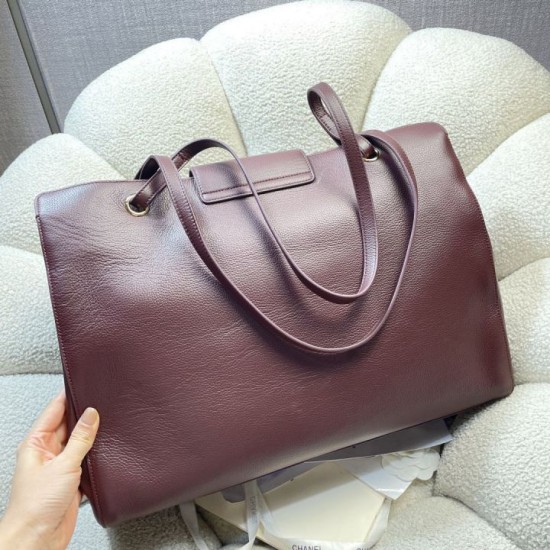 Replica di lusso Borsa tote Chanel AS6245 Super bordeaux Replica perfetta Borsa tote Chanel AS6245 Super bordeaux Imitazione Falsa
