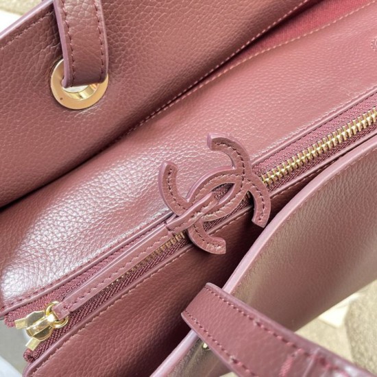 Replica di lusso Borsa tote Chanel AS6245 Super bordeaux Replica perfetta Borsa tote Chanel AS6245 Super bordeaux Imitazione Falsa