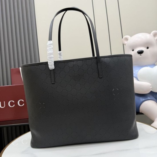 Replica di lusso Borsa tote grande Gucci 874745 Tribeca con perforazioni nera Replica perfetta Borsa tote grande Gucci 874745 Tribeca con perforazioni nera Imitazione Falsa