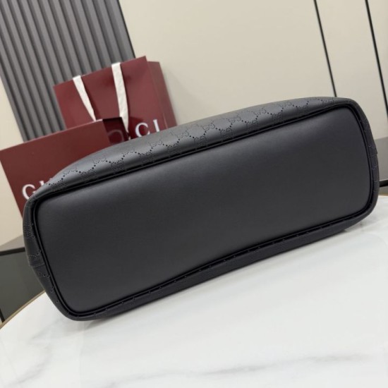 Replica di lusso Borsa tote grande Gucci 874745 Tribeca con perforazioni nera Replica perfetta Borsa tote grande Gucci 874745 Tribeca con perforazioni nera Imitazione Falsa