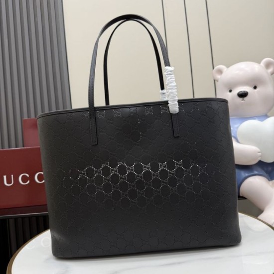 Replica di lusso Borsa tote grande Gucci 874745 Tribeca con perforazioni nera Replica perfetta Borsa tote grande Gucci 874745 Tribeca con perforazioni nera Imitazione Falsa