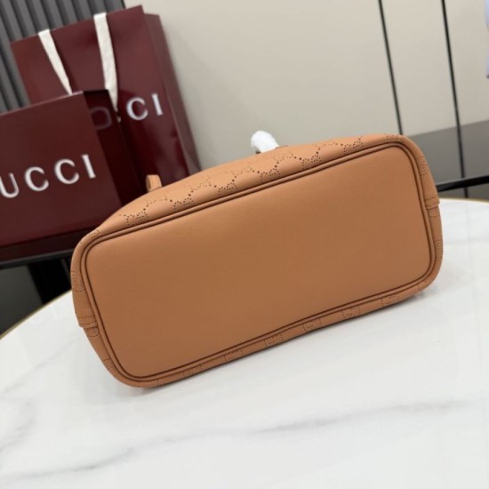 Replica di lusso Borsa tote Gucci 875236 Tribeca con perforazioni giallo terroso Replica perfetta Borsa tote Gucci 875236 Tribeca con perforazioni giallo terroso Imitazione Falsa