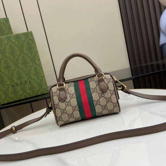 Replica di lusso Borsa Mini Boston Gucci Ophidia 781490 marrone Replica perfetta Borsa Mini Boston Gucci Ophidia 781490 marrone Imitazione Falsa