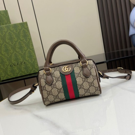 Replica di lusso Borsa Mini Boston Gucci Ophidia 781490 marrone Replica perfetta Borsa Mini Boston Gucci Ophidia 781490 marrone Imitazione Falsa
