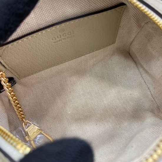 Replica perfetta Borsa Mini Boston Gucci Ophidia 781490 avena Imitazione Falsa