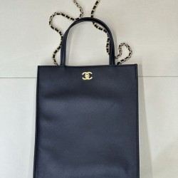 Replica perfetta Borsa shopping verticale piccola Chanel AS6452 Nero Imitazione Falsa