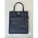 Replica di lusso Borsa shopping verticale piccola Chanel AS6452 Nero Replica perfetta Borsa shopping verticale piccola Chanel AS6452 Nero Imitazione Falsa