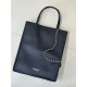 Replica di lusso Borsa shopping verticale piccola Chanel AS6452 Nero Replica perfetta Borsa shopping verticale piccola Chanel AS6452 Nero Imitazione Falsa