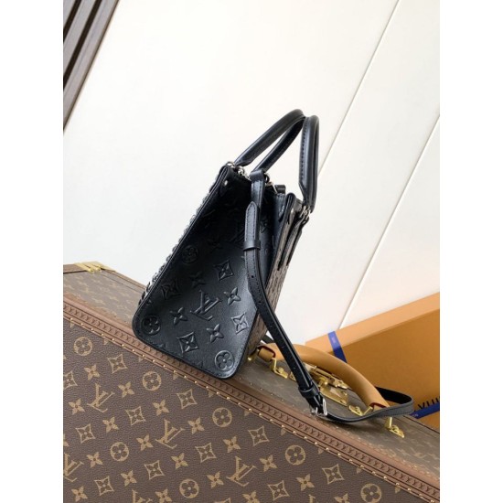 Replica perfetta LV onthego PM Codice variabile Chip M14576 Nero Imitazione Falsa