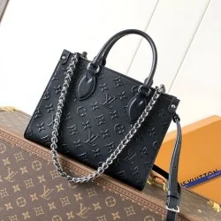 Replica perfetta LV onthego PM Codice variabile Chip M14576 Nero Imitazione Falsa