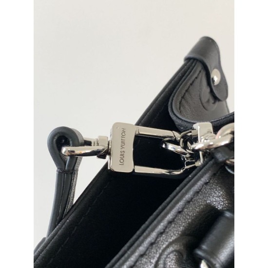 Replica perfetta LV onthego PM Codice variabile Chip M14576 Nero Imitazione Falsa