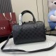 Replica di lusso Borsa Gucci Boston media con emblema GG 848886 Nero Replica perfetta Borsa Gucci Boston media con emblema GG 848886 Nero Imitazione Falsa