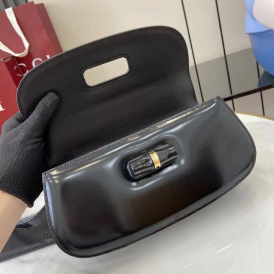 Replica di lusso Borsa Gucci Bamboo Diva 827750 nera Replica perfetta Borsa Gucci Bamboo Diva 827750 nera Imitazione Falsa