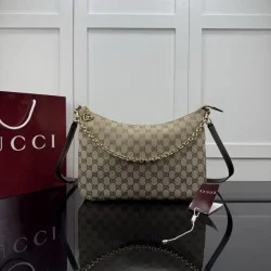 Replica perfetta Borsa a tracolla Gucci Lady Lunetta Chain A0060A Marrone Imitazione Falsa