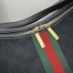 Replica di lusso Borsa tote grande Gucci Giglio A008NS tela GG nera Replica perfetta Borsa tote grande Gucci Giglio A008NS tela GG nera Imitazione Falsa
