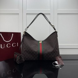 Replica perfetta Borsa tote grande Gucci Giglio A008NS tela GG bordeaux Imitazione Falsa