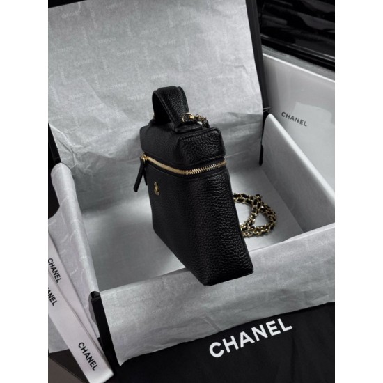 Replica di lusso Beauty case grande Chanel Métiers d'art con catena AP5437 Nero Replica perfetta Beauty case grande Chanel Métiers d'art con catena AP5437 Nero Imitazione Falsa