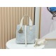 Replica perfetta Borsa tote verticale Dior Tweed Toujours motivo Cannage Blu Imitazione Falsa