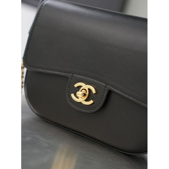 Replica di lusso Borsa Chanel Mini Flap con manico superiore AS6424 Nero Replica perfetta Borsa Chanel Mini Flap con manico superiore AS6424 Nero Imitazione Falsa
