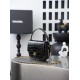 Replica di lusso Mini borsa a tracolla Chanel stampa coccodrillo AS6424 Nero Replica perfetta Mini borsa a tracolla Chanel stampa coccodrillo AS6424 Nero Imitazione Falsa