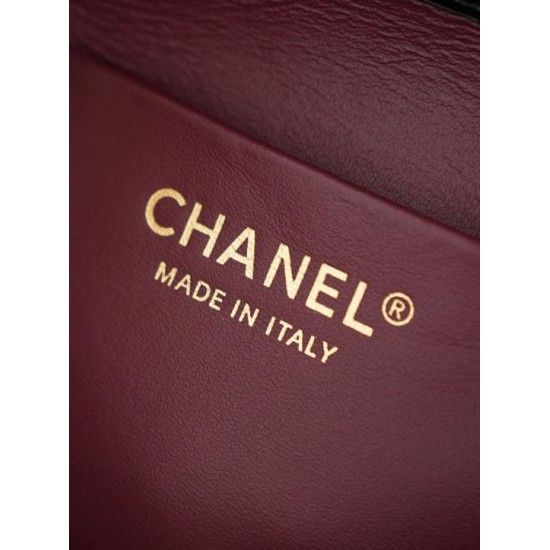 Replica di lusso Mini borsa a tracolla Chanel stampa coccodrillo AS6424 Nero Replica perfetta Mini borsa a tracolla Chanel stampa coccodrillo AS6424 Nero Imitazione Falsa