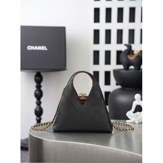 Replica perfetta Borsa triangolare trapuntata Chanel AS6392 nera Imitazione Falsa