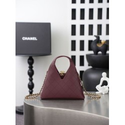 Replica perfetta Borsa Chanel AS6392 triangolare trapuntata bordeaux Imitazione Falsa