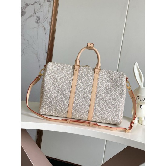 Replica di lusso Borsa da viaggio LV Keepall Bandoulière 45 con monogram Replica perfetta Borsa da viaggio LV Keepall Bandoulière 45 con monogram Imitazione Falsa