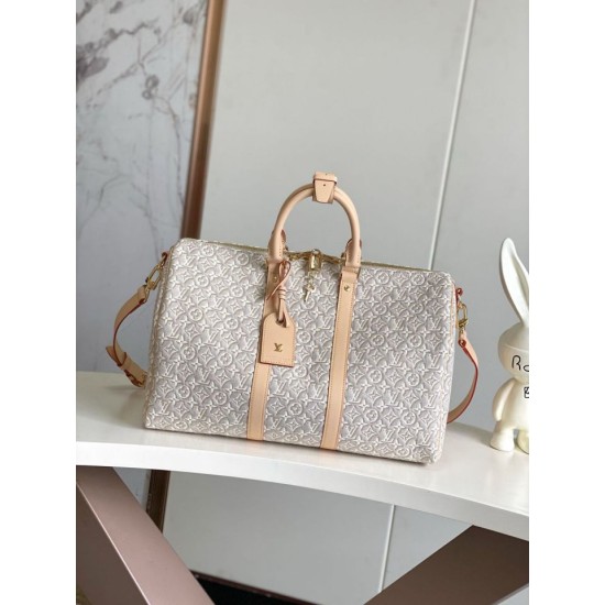 Replica di lusso Borsa da viaggio LV Keepall Bandoulière 45 con monogram Replica perfetta Borsa da viaggio LV Keepall Bandoulière 45 con monogram Imitazione Falsa