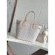 Replica di lusso Borsa Louis Vuitton Neverfull MM M2A381 jacquard bianco Replica perfetta Borsa Louis Vuitton Neverfull MM M2A381 jacquard bianco Imitazione Falsa