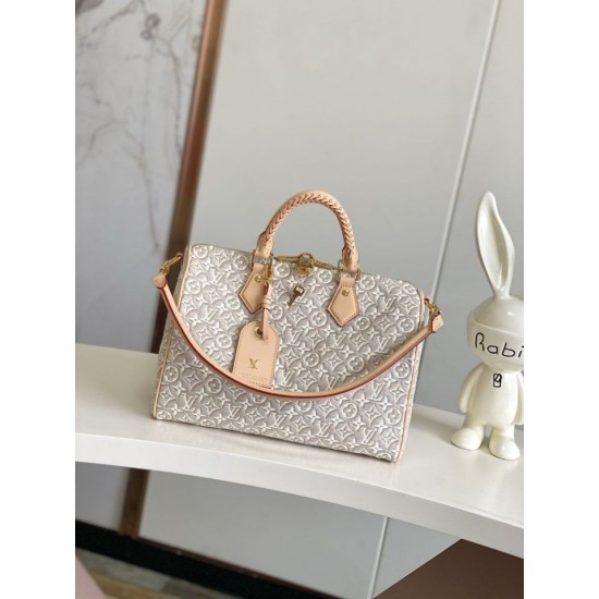 Replica perfetta Borse LV Speedy Soft 30 M28479 163 chip dinamico Imitazione Falsa