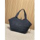 Replica AAA Borsa tote Icare YSL Saint Laurent con intreccio rafia Nero Replica Perfetta Borsa tote Icare YSL Saint Laurent con intreccio rafia Nero Imitazione Falsa