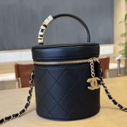 Replica AAA Borsa cosmetica vintage Chanel AS1625 Nero Replica Perfetta Borsa cosmetica vintage Chanel AS1625 Nero Imitazione Falsa