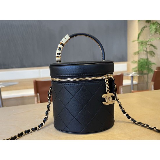 Replica Perfetta Borsa cosmetica vintage Chanel AS1625 Nero Imitazione Falsa