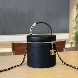 Replica Perfetta Borsa cosmetica vintage Chanel AS1625 Nero Imitazione Falsa