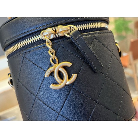 Replica Perfetta Borsa cosmetica vintage Chanel AS1625 Nero Imitazione Falsa