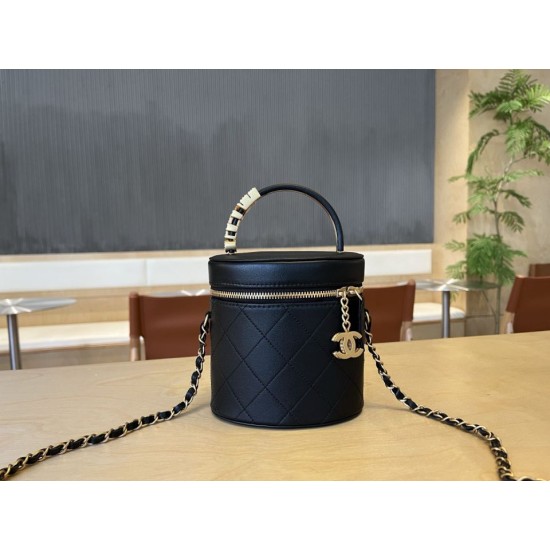 Replica Perfetta Borsa cosmetica vintage Chanel AS1625 Nero Imitazione Falsa