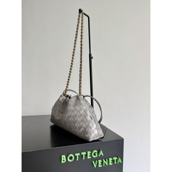 Replica Perfetta Pochette Notte Bottega Veneta Dustbag Grigio Imitazione Falsa