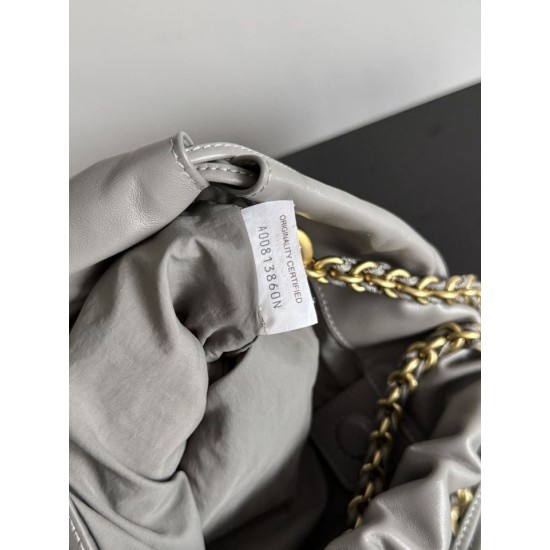 Replica Perfetta Pochette Notte Bottega Veneta Dustbag Grigio Imitazione Falsa
