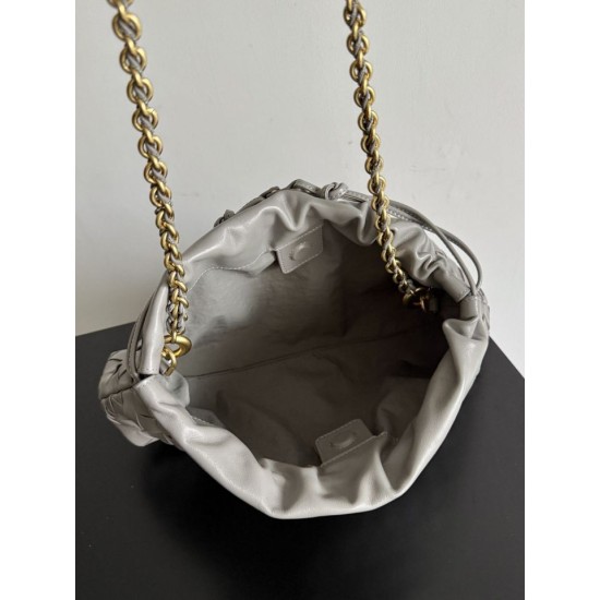 Replica Perfetta Pochette Notte Bottega Veneta Dustbag Grigio Imitazione Falsa