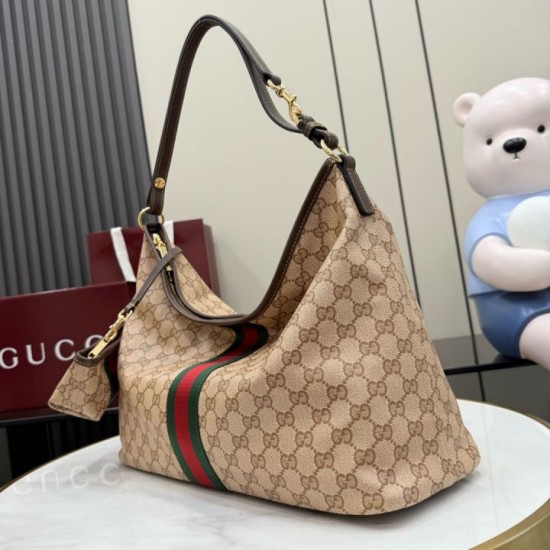 Replica AAA Borsa tote grande Gucci Giglio A008NS tela GG marrone Replica Perfetta Borsa tote grande Gucci Giglio A008NS tela GG marrone Imitazione Falsa