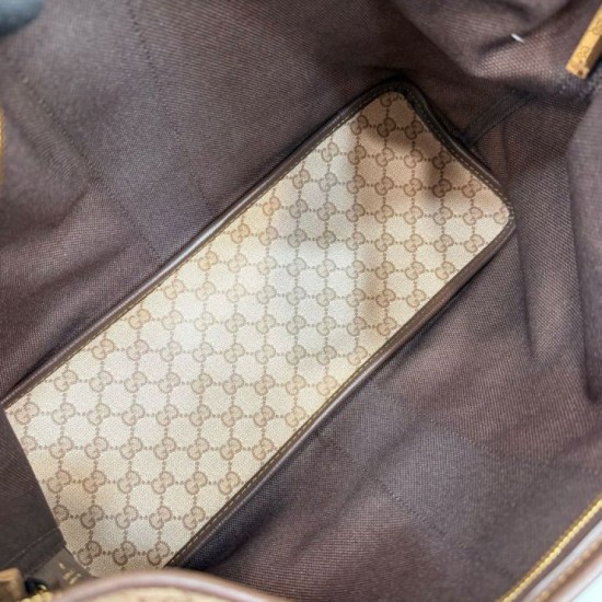 Replica AAA Borsa tote grande Gucci Giglio A008NS tela GG marrone Replica Perfetta Borsa tote grande Gucci Giglio A008NS tela GG marrone Imitazione Falsa