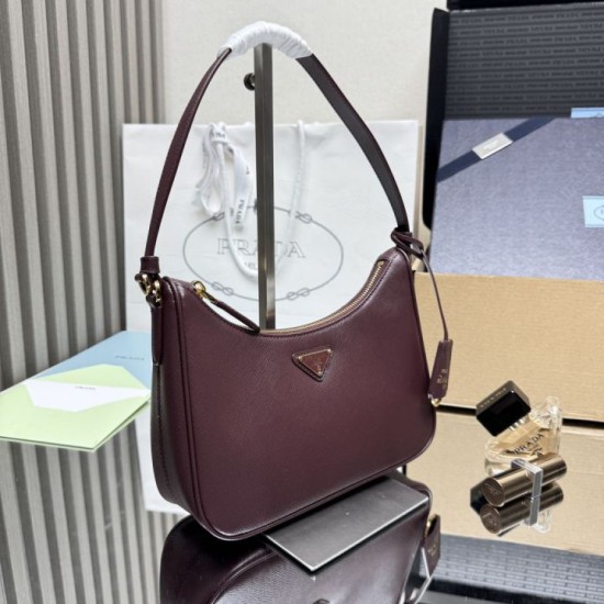 Replica AAA Borsa Prada Re-Edition 2005 Saffiano Borgogna Replica Perfetta Borsa Prada Re-Edition 2005 Saffiano Borgogna Imitazione Falsa