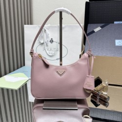 Replica Perfetta Borsa Prada Re-Edition 2005 Saffiano Rosa Imitazione Falsa
