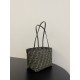 Replica AAA Borsa tote piccola Fendi in tessuto jacquard Marrone Replica Perfetta Borsa tote piccola Fendi in tessuto jacquard Marrone Imitazione Falsa